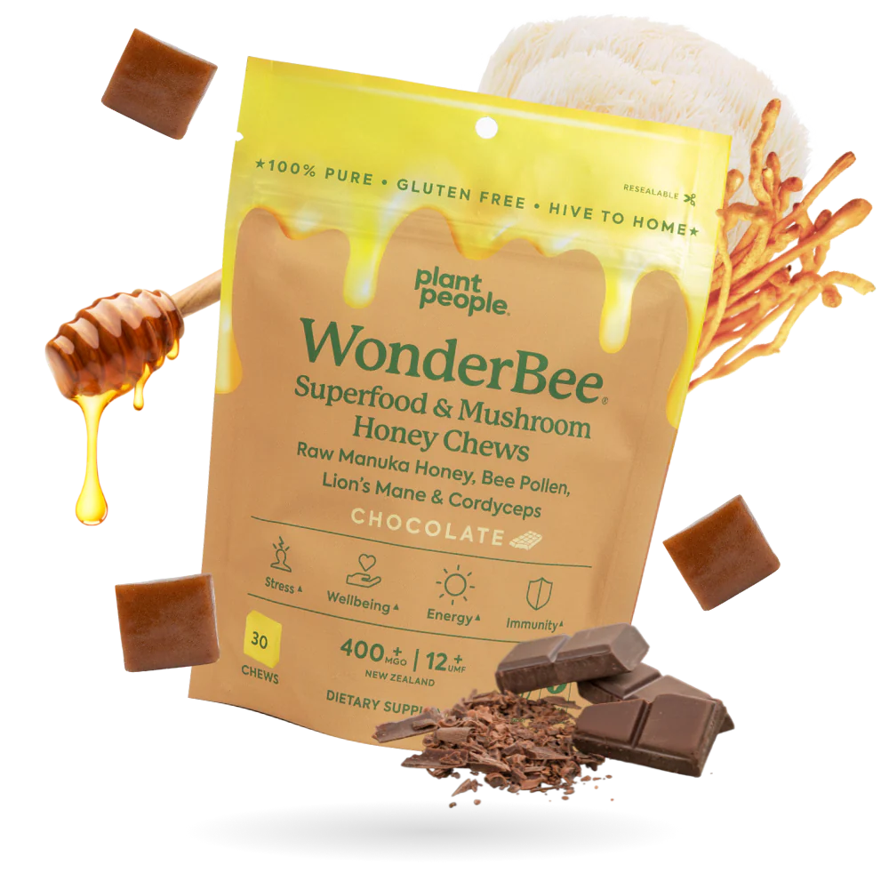 Plant People Wonder Bee Superfood Honey Chews - Chocolate